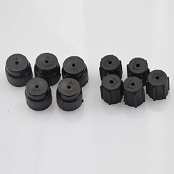 Avis 10 Pcs Shrader Valve Retrofit R12 R134A AC Système Capuchon 13mm/16mm de Voiture Noir