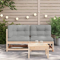 Avis Maison Chic Canapé de jardin avec coussins 2 places | Canapé d'extérieur | Fauteuil,Banquette Jardin bois de pin massif -MN14472