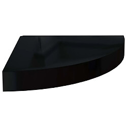 vidaXL 323889 Floating Corner Shelf High Gloss Black 25x25x3,8 cm MDF