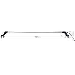 vidaXL Lampe à LED d'aquarium avec pinces 115-130 cm Bleu et blanc pas cher