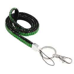 Lanière ID Badge Card Holder Strap Sparkling Phone Neck Sangles Vert Foncé pas cher