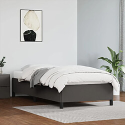 vidaXL Cadre de lit sans matelas gris 90x200 cm similicuir