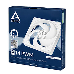 Avis ARCTIC P14 PWM - Ventilateur boîtier 140mm, contrôle PWM, blanc