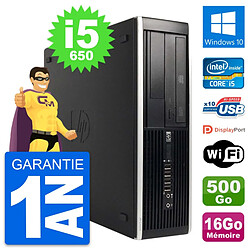 PC HP 8100 SFF Intel Core i5-650 RAM 16Go Disque Dur 500Go Windows 10 Wifi - Occasion