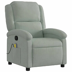 Avis Maison Chic Fauteuil de massage inclinable,Fauteuil luxe de relaxation gris clair velours -MN80857