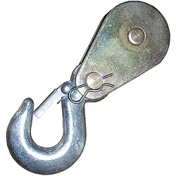 Varanmotors PULLEYHOOK1T Poulie de renvoi 1T avec crochet pour treuil, 15.5x5.5x2cm