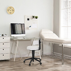 Tabouret de travail / chaise d'équilibre TOP WORK FLEX PU blanc hjh OFFICE pas cher