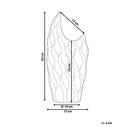 Avis Beliani Vase décoratif HALUZA Céramique 35 cm Argenté