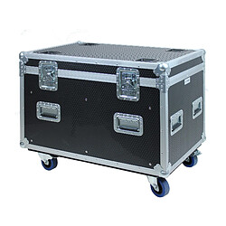 Kimex Flight case type malle 90 x 60 x 60 cm + rangement intérieur