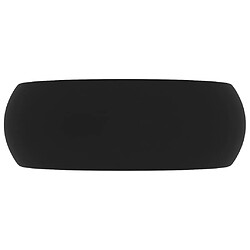 Avis vidaXL Lavabo rond de luxe Noir mat 40x15 cm Céramique