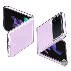 Htdmobiles Coque rigide fine avant et arrière pour Samsung Galaxy Z Flip 3 5G - TRANSPARENT