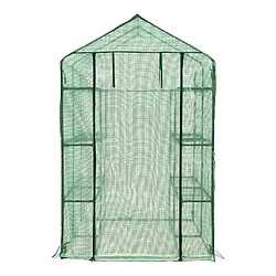 Acheter Helloshop26 Serre de jardin vale en acier et polyéthylène avec étagères intégrées 120 x 170 x 194 cm vert 03_0008258