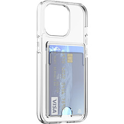 Coque iPhone 14 Pro Hybride avec porte-carte intégré Transparente Bigben