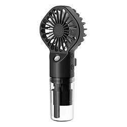 (Noir) Ventilateur de Brouillard de Pulvérisation d'eau Mini Refroidisseur de Ventilateur Portatif Rechargeable USB