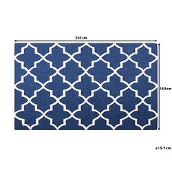 Beliani Tapis bleu en laine et en coton 160 x 230 cm SILVAN