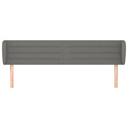 Avis Maison Chic Tête de lit scandinave avec oreilles,meuble de chambre Gris foncé 163x23x78/88 cm Tissu -MN31386