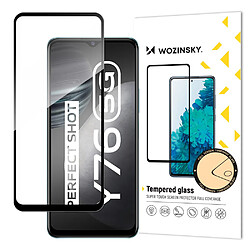 Ozzzo wozinsky verre trempe full glue super tough film protecteur full coveraged avec frame coque friendly pour vivo y76 5g / y76s / y74s noir