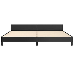 Acheter vidaXL Cadre de lit avec tête de lit sans matelas noir 200x200 cm