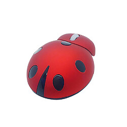 Avis Universal 2,4 g souris sans fil Petite coccinelle animale mignonne de souris optique mobile (rouge) jiujiuso