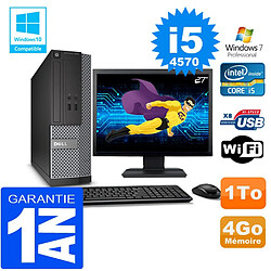 PC DELL 3020 SFF Core I5-4570 Ram 4Go Disque 1 To Wifi W7 Ecran 27" - Occasion