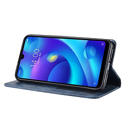 Acheter Wewoo Housse Coque Étui en cuir à boucle magnétique avec texture rétro et pour Xiaomi Redmi Note 7, support emplacements pour cartes porte-monnaie (bleu)