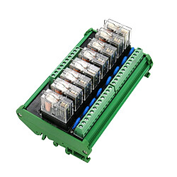 omron 8 canaux relais module huit panneaux module de carte de circuit imprimé dc 24v 10a pas cher