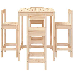 Avis vidaXL Ensemble de bar de jardin 5 pcs bois de pin massif