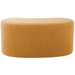 Acheter LEITMOTIV Pouf en tissu bouclette Ada Wave jaune ocre.