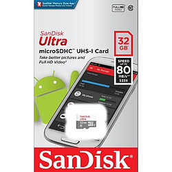 Carte mémoire flash Ultra - SANDISK - 32 Go - Class 10 - 533x - SDHC UHS-I