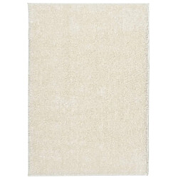 vidaXL Tapis ISTAN à poils longs aspect brillant crème 120x170 cm