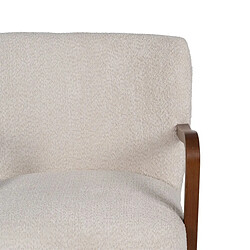 BigBuy Home Fauteuil Beige Naturel Polyester Bois d'hévéa Éponge 56 x 56 x 78 cm pas cher