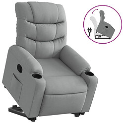 vidaXL Fauteuil inclinable Gris clair Tissu