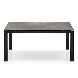 Inside 75 Table extensible 10 couverts BARON 240cm pieds métal noir plateau céramique gris