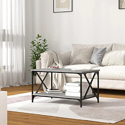 Avis ComfortXL Table Basse Sonoma Gris 80x50x45 Cm Bois D'ingénierie Et Fer