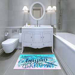 Alter Tapis de salle de bain, 100% Made in Italy, Tapis antitache avec impression numérique, Tapis antidérapant et lavable, Modèle Alana, cm 62x52