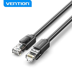 Câble Ethernet Vention UTP Cat6A - Connecteur RJ45 - Vitesse 1000Mbps - Bande 250MHz - Isolation PVC - Filetage 26AWG - Couleur Noir