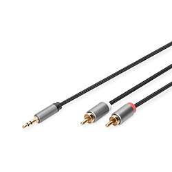 DIGITUS - Audiokabel - RCA männlich zu Stereo Mini-Klinkenstecker männlich - 1.8 m - Schwarz