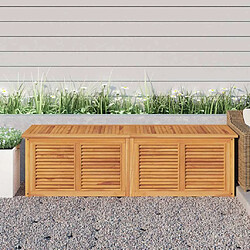 vidaXL Boîte de rangement jardin et sac 175x50x53 cm bois massif teck