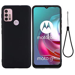 Coque en silicone souple avec sangle noir pour votre Motorola Moto G30/G10