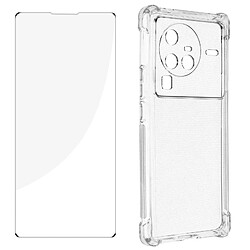 Avizar Pack Protection Vivo X80 Pro Coque Renforcée + Verre Trempé Transparent