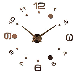 moderne diy grande horloge murale grande montre 3d miroir quartz analogique horloge café