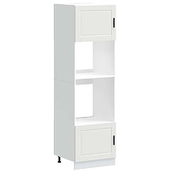 vidaXL Armoires de four 2 pcs Porto blanc bois d'ingénierie