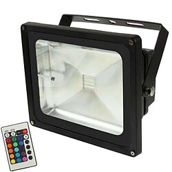 Wewoo Projecteur LED noir Lampe Floodlight haute puissance 30W avec télécommande, AC 85-265V, Flux lumineux: 2200-2500lm