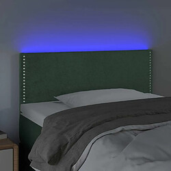 Avis Maison Chic Tête de lit moderne à LED lumineuse pour chambre - Décoration de lit Vert foncé 100x5x78/88 cm Velours -MN11600