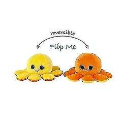 Universal Ontopus réversible Plushie Douple Flip Doll Show Mood Toyyellow Orange