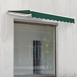 Acheter Store Banne Bitonto avec Manivelle 250 x 200 cm Vert Foncé [en.casa]