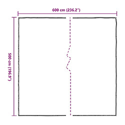 vidaXL Bâche transparente avec œillets 5x6 m polyéthylène pas cher