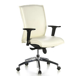 Siège de bureau / Fauteuil de direction MURANO 10, cuir ivoire hjh OFFICE