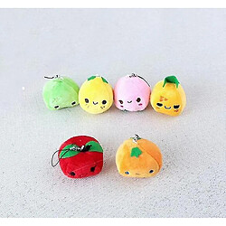 Universal Mini mignon en forme de fruit, peluche douce - petit pendentif (jaune clair)