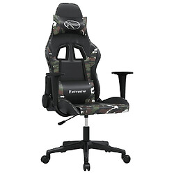 vidaXL Chaise de jeu de massage Noir et camouflage Similicuir